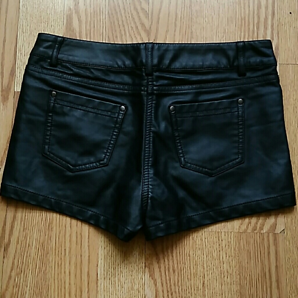 Faux Leather Shorts